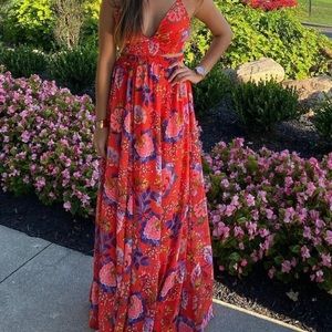 SOLD floral printed maxi dress